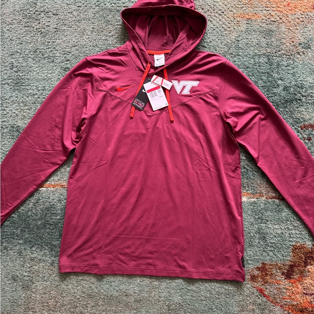 BRAND NEW NIKE TEAM ISSUE VT HOKIES FOOTBALL HOODIE FOR SALE SIZE LARGE!!